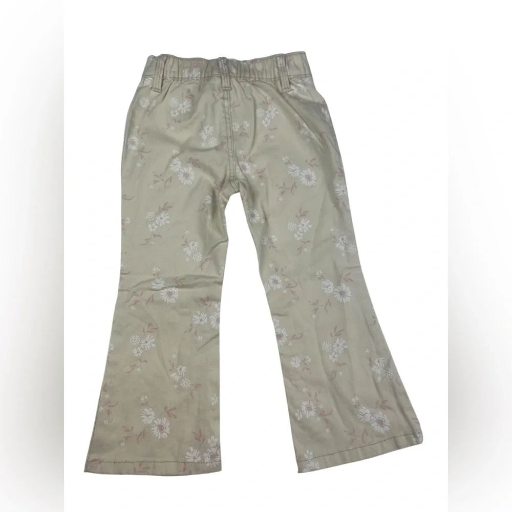 NWT Girls Oshkosh Cream Colored Floral Pants